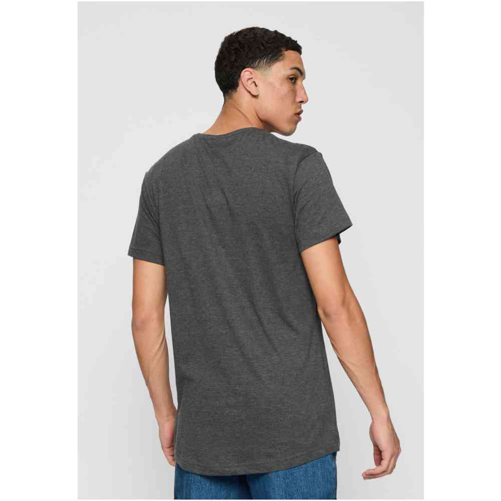 Urban Classics - Shaped Long with Urban Classic Print Herren TShirt - Grau
